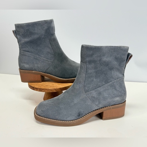 LUCKY BRAND Gray suede KASEY heeled ankle boots size 6.5 - Picture 6 of 8